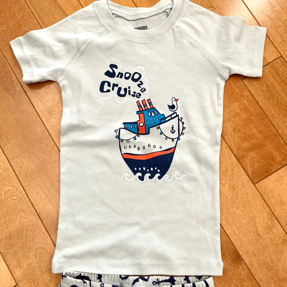 NWT Gymboree Snooze Cruise 2 Piece Shortie Pajamas 6